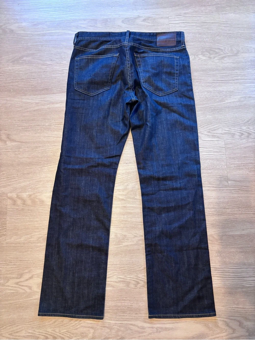 AG Adriano Goldschmied Men’s 34x32* Protege Jeans Dark Wash Raw Denim USA Made